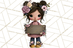 Breast Cancer Warrior Girls Clipart, Strength Beauty Product Image 2