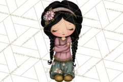 Breast Cancer Warrior Girls Clipart, Strength Beauty Product Image 3