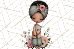 Breast Cancer Warrior Girls Clipart, Strength Beauty Product Image 3
