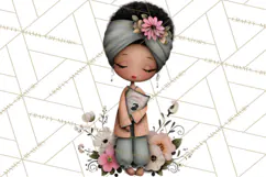 Breast Cancer Warrior Girls Clipart, Strength Beauty Product Image 3