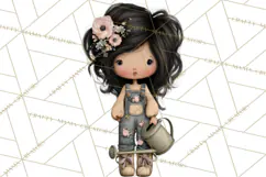 Breast Cancer Warrior Girls Clipart, Strength Beauty Product Image 2