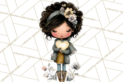 Breast Cancer Warrior Girls Clipart, Strength Beauty Product Image 3