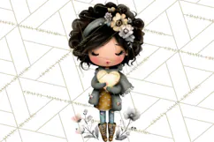 Breast Cancer Warrior Girls Clipart, Strength Beauty Product Image 3