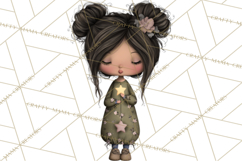 Breast Cancer Warrior Girls Clipart, Strength Beauty Product Image 4