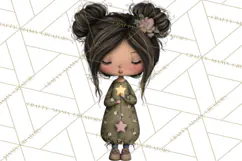 Breast Cancer Warrior Girls Clipart, Strength Beauty Product Image 4