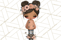 Breast Cancer Warrior Girls Clipart, Strength Beauty Product Image 5