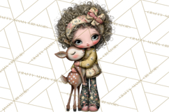 Breast Cancer Warrior Girls Clipart, Strength Beauty Product Image 3