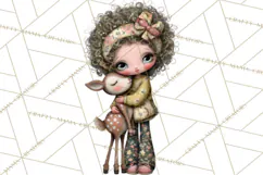 Breast Cancer Warrior Girls Clipart, Strength Beauty Product Image 3