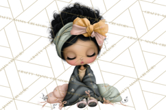 Breast Cancer Warrior Girls Clipart, Strength Beauty Product Image 4