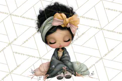 Breast Cancer Warrior Girls Clipart, Strength Beauty Product Image 4