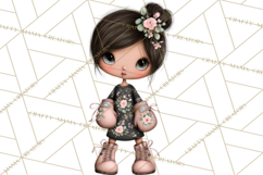 Breast Cancer Warrior Girls Clipart, Strength Beauty Product Image 3