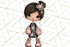 Breast Cancer Warrior Girls Clipart, Strength Beauty Product Image 3