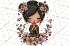 Breast Cancer Warrior Girls Clipart, Strength Beauty Product Image 4
