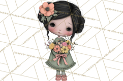 Breast Cancer Warrior Girls Clipart, Strength Beauty Product Image 5