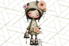 Breast Cancer Warrior Girls Clipart, Strength Beauty Product Image 5