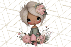 Breast Cancer Warrior Girls Clipart, Strength Beauty Product Image 2