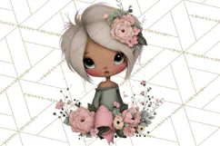 Breast Cancer Warrior Girls Clipart, Strength Beauty Product Image 2
