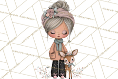 Breast Cancer Warrior Girls Clipart, Strength Beauty Product Image 3