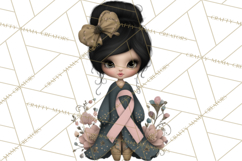 Breast Cancer Warrior Girls Clipart, Strength Beauty Product Image 4