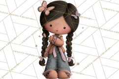 Breast Cancer Warrior Girls Clipart, Strength Beauty Product Image 5
