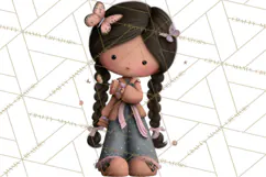 Breast Cancer Warrior Girls Clipart, Strength Beauty Product Image 5