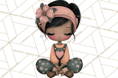 Breast Cancer Warrior Girls Clipart, Strength Beauty Product Image 3