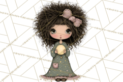 Breast Cancer Warrior Girls Clipart, Strength Beauty Product Image 5