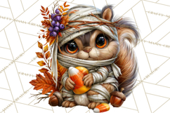 Spooky Fall Forest Woodland Halloween Animals PNG Product Image 5