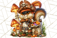 Spooky Fall Forest Woodland Halloween Animals PNG Product Image 2