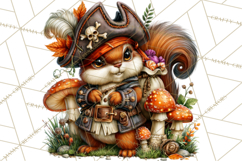 Spooky Fall Forest Woodland Halloween Animals PNG Product Image 3