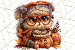 Spooky Fall Forest Woodland Halloween Animals PNG Product Image 5