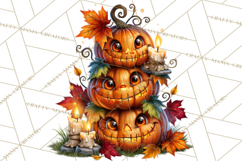 Spooky Fall Forest Woodland Halloween Animals PNG Product Image 2