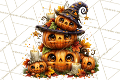 Spooky Fall Forest Woodland Halloween Animals PNG Product Image 3