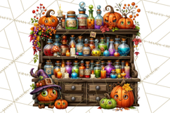 Spooky Fall Forest Woodland Halloween Animals PNG Product Image 4