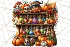 Spooky Fall Forest Woodland Halloween Animals PNG Product Image 5