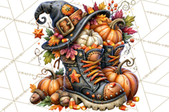 Spooky Fall Forest Woodland Halloween Animals PNG Product Image 4