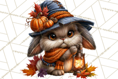 Spooky Fall Forest Woodland Halloween Animals PNG Product Image 5
