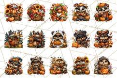 Spooky Fall Forest Woodland Halloween Animals PNG Product Image 2