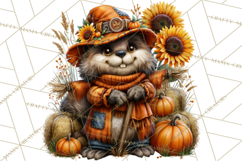 Spooky Fall Forest Woodland Halloween Animals PNG Product Image 3