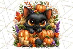 Spooky Fall Forest Woodland Halloween Animals PNG Product Image 2