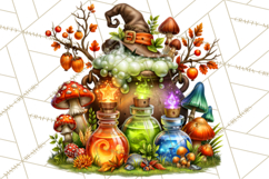 Spooky Fall Forest Woodland Halloween Animals PNG Product Image 3