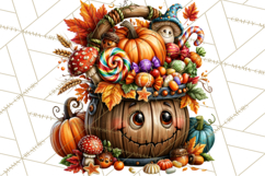 Spooky Fall Forest Woodland Halloween Animals PNG Product Image 4
