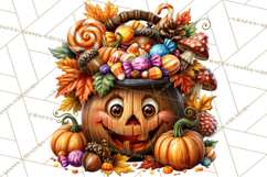 Spooky Fall Forest Woodland Halloween Animals PNG Product Image 5