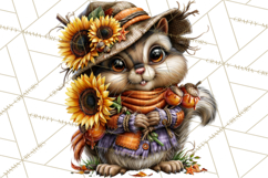Spooky Fall Forest Woodland Halloween Animals PNG Product Image 4