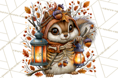 Spooky Fall Forest Woodland Halloween Animals PNG Product Image 2