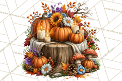 Spooky Fall Forest Woodland Halloween Animals PNG Product Image 3