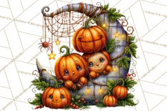 Spooky Fall Forest Woodland Halloween Animals PNG Product Image 2