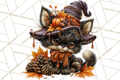 Spooky Fall Forest Woodland Halloween Animals PNG Product Image 4