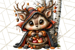 Spooky Fall Forest Woodland Halloween Animals PNG Product Image 2