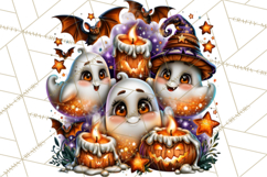 Spooky Fall Forest Woodland Halloween Animals PNG Product Image 2